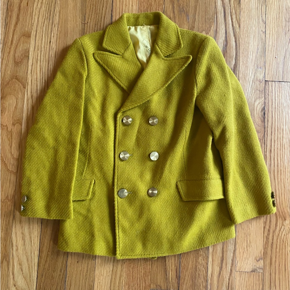 Vintage Pooh Girls Peacoat